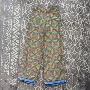 Ooberswank Geometric Patterned Wide-Leg Pants